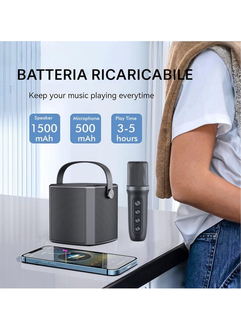 ELTRAZONE Portable Bluetooth Karaoke Speaker with Rechargeable Wireless Microphone, Type-C Charging, Multiple Voice Modes, TF Card Support, Black – Perfect for Parties, Karaoke & Home Entertainment  - Image 3