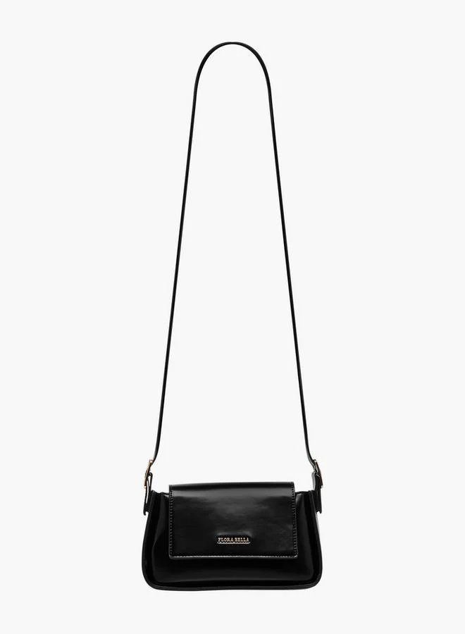 Flora Bella By Shoexpress Solid Crossbody Bag with Adjustable Strap