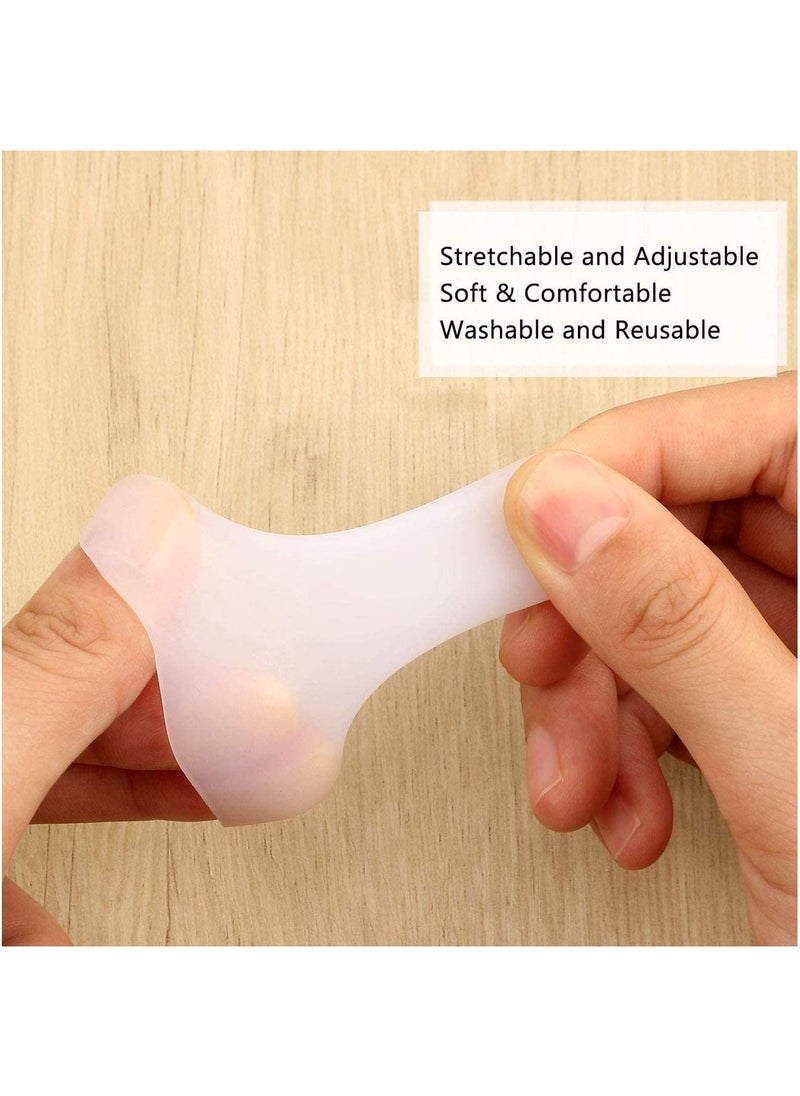 SYOSI 10 Pieces Gel Finger Protector Cots Silicone Cover Cap Sleeves Support for Cracking Trigger  - Image 5