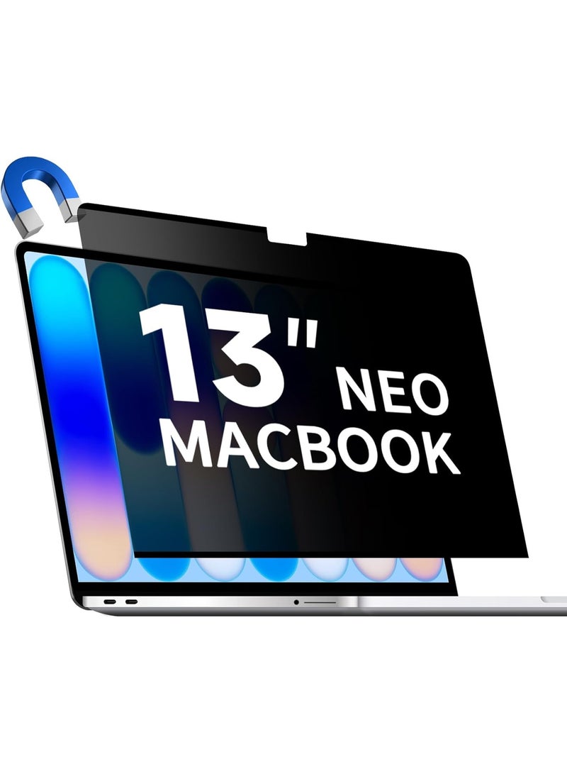Magnetic Privacy Screen Protector Compatible with 2026 MacBook Neo 13 inch with A18 Pro Chip(A3404), Anti Peeping Anti Blue Light Anti Glare Removable Laptop Privacy Screen Shield - Image 2