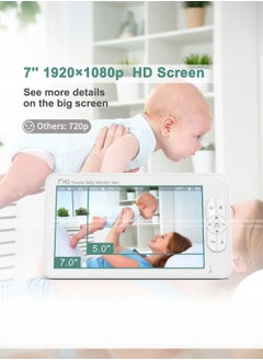 Eureka Baby Eureka Baby Monitor Max: 7" HD | Bigger Display | 355° PTZ & 4X Zoom Camera | Encrypted Signal & 2-Way Audio | 22hr VOX Mode | Night Vision | No WiFi Needed  - Image 2