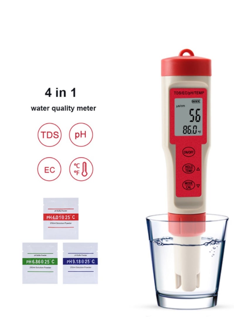 TDS METER TDS PH Meter PH/TDS/EC/Temperature Meter Digital Water Quality Monitor Tester  - Image 2