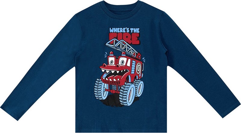 Denokids Monster Firefighter Boy T-Shirt Pants Set  - Image 5