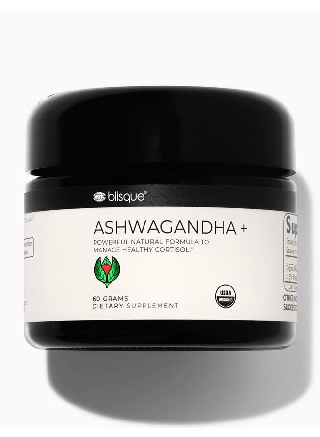 Blisque - Extremely Bitter Organic Ashwagandha Paste | This is a Paste That Needs to be Scooped with a Spoon. These are NOT Capsules. | Very Bitter | 60 Grams | Contains Glycerin
