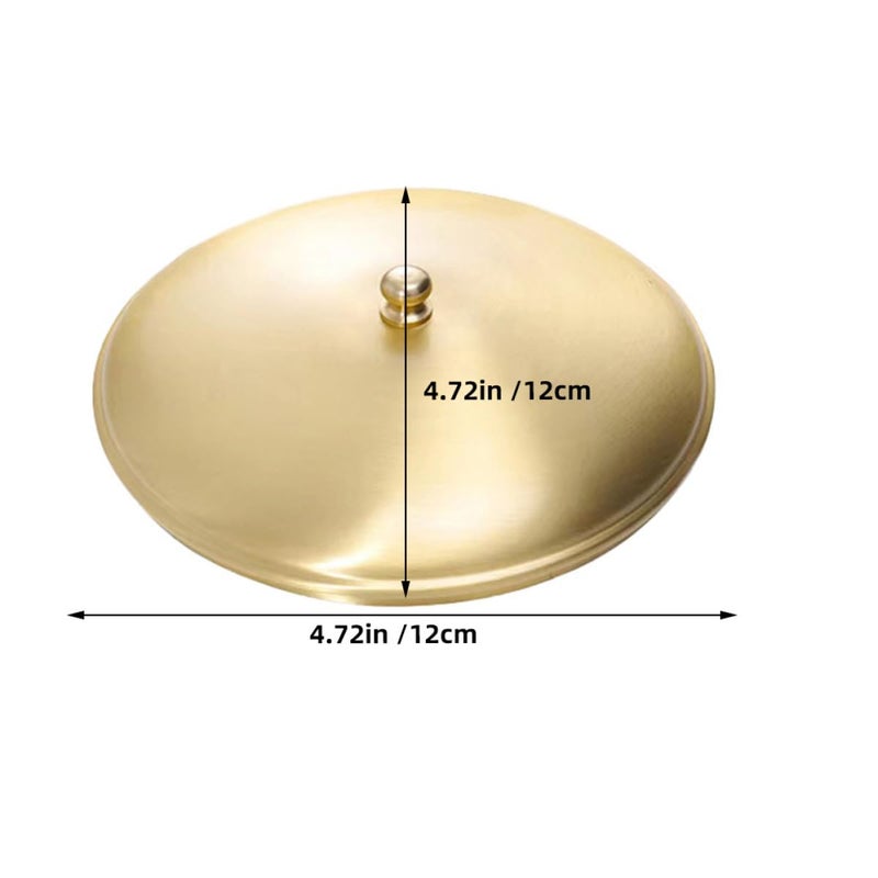 Brass Portable Ashtray with Lid Dome Cover for Indoor Outdoor Tabletop Use - Image 3