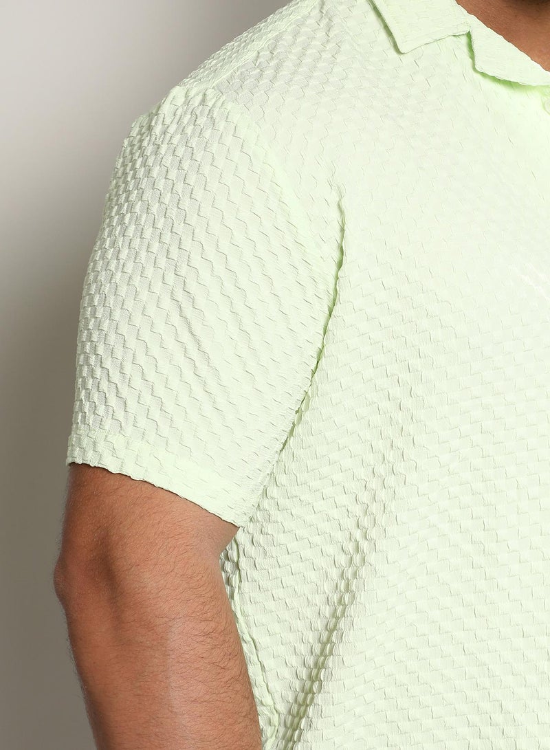 Instafab Plus Self-Design Block Shirt - Image 5