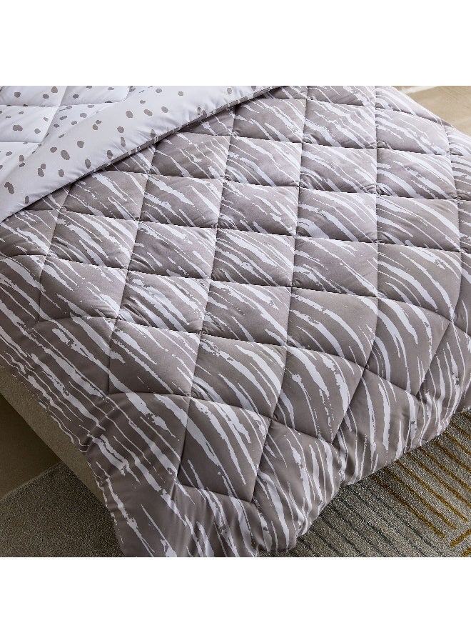 Home Box Madrid Glint 2-Piece Microfiber Reversible Twin Comforter Set - 160x220 cm  - Image 5