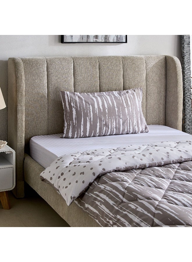 Home Box Madrid Glint 2-Piece Microfiber Reversible Twin Comforter Set - 160x220 cm - Image 2
