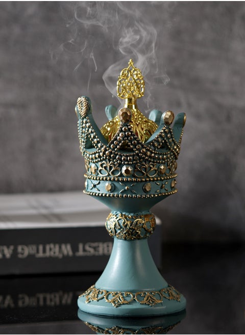 Bakhoor Burner  Frankincense Resin Incense Burner,Gold Pattern Charcoal Incense Burner With Meditation Room,Yoga,Eid Ramadan, Office Living Room ,Brown
