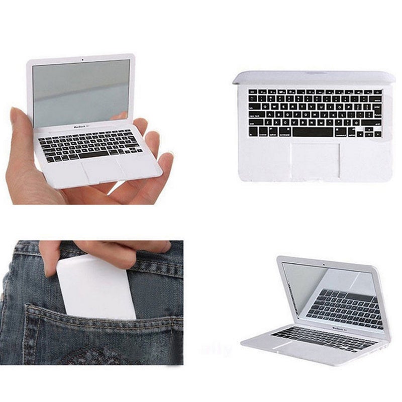 Portable Mini Mirror: White Fine-Material Compact Mirror - Novel Notebook Style Mirror for Girls On-the-Go & Daily Use - Image 5