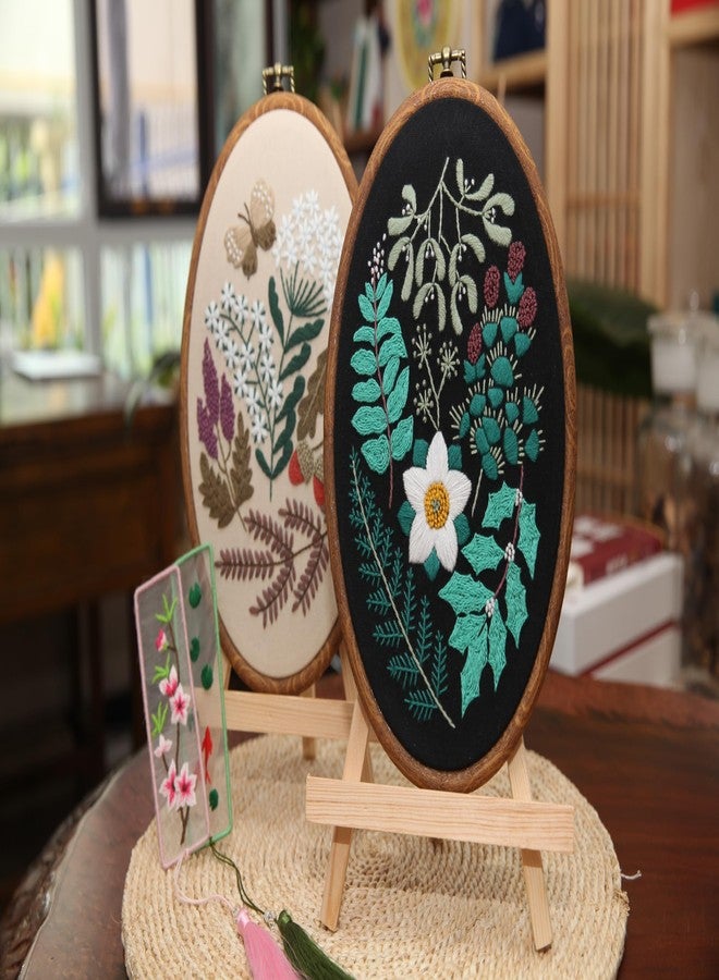Maydear 4 Pack Embroidery Starter Kit with Pattern, Stamped Cross Stitch Kits for Beginners Adults with Embroidery Hoop and Instructions, Hand Embroidery Kit Cross Stitch Kits Stamped - Image 5