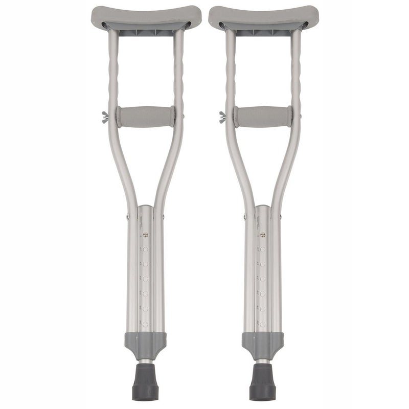 PCP Aluminum Crutches Push Button Adjustable Height Lightweight 1 Pair Kids Child Size 40 to 46