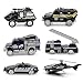 AtomDream Tech 6 Pack Diecast Police Car Toy Set Mini Alloy Police Vehicles for Boys Ages 37 Includes Armored Car Rescue Truck Bulletproof SUV Military Helicopter Birthday Gift for Kids - Image 2