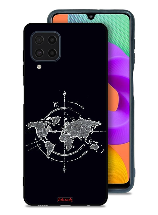 Tolwak Samsung Galaxy M22 Protective Case Cover Compass Art - Image 1