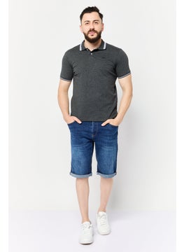 RBX Men Sportswear Fit Short Sleeves Outdoor Polo Shirt, Black  - Image 2