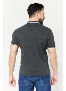 RBX Men Sportswear Fit Short Sleeves Outdoor Polo Shirt, Black  - Image 4