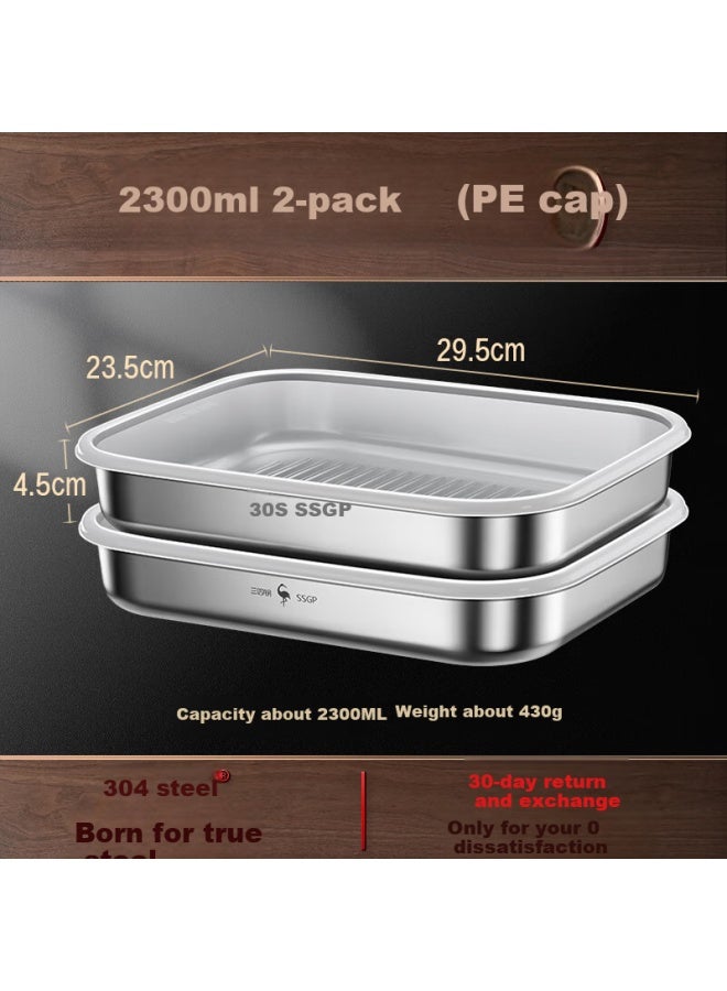 Ssgp316l Stainless Steel Dumpling Storage Box, Refrigerator Organizer, Food Container, Freezer Box, Food-grade, Set Of 2, W38762 - Image 4