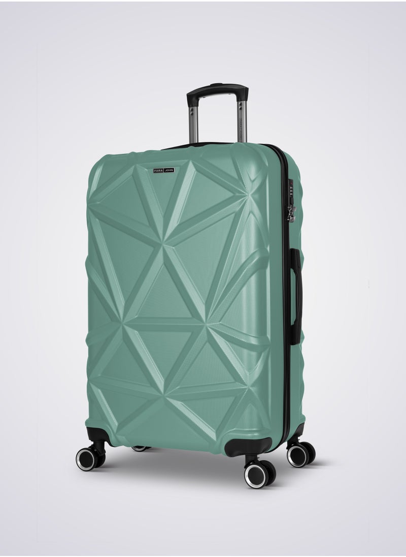 PARAJOHN Matrix 24-Inch Medium ABS Hard Case Checked-In Luggage Trolley Bag with 8 Spinner Wheels and Lock – Jungle Green  - Image 1