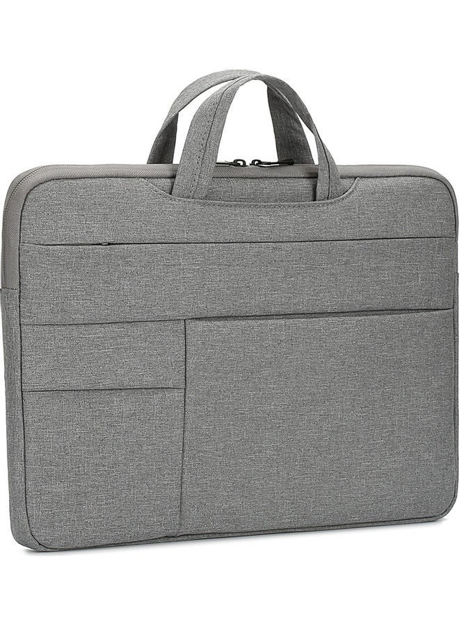 NIBEMINENT 15.4 Inch Waterproof Nylon Laptop Briefcase Light Grey  - Image 5