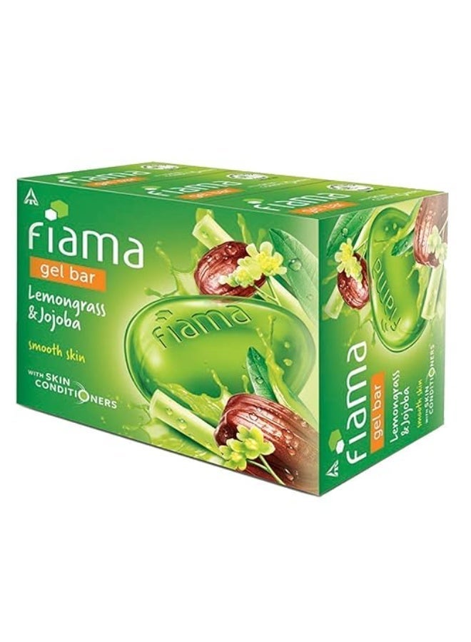 Fiama Gel Bar Blackcurrant and Bearberry for radiant glowing skin 125 g soap (Pack of 3) & Fiama Gel Bar, Lemongrass And Jojoba for Smooth Skin 125g (Pack Of 3 - Image 2