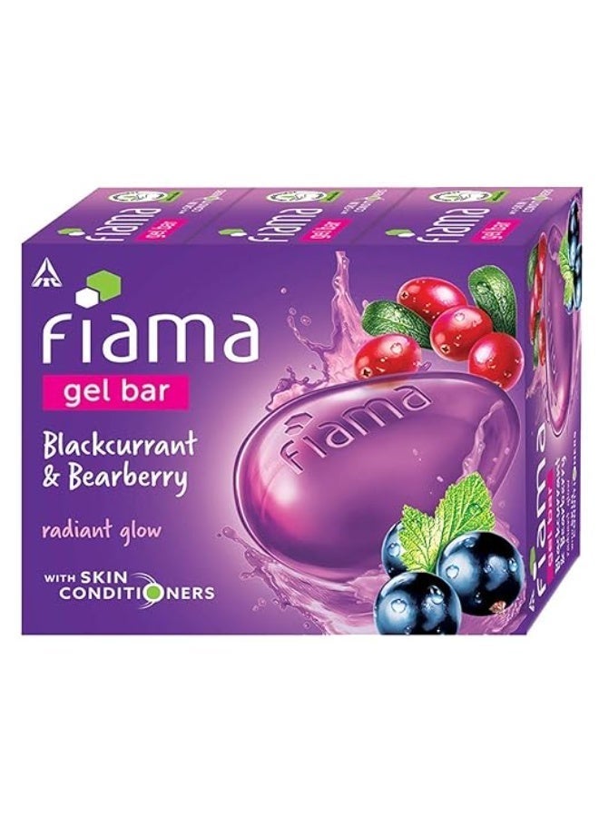 Fiama Gel Bar Blackcurrant and Bearberry for radiant glowing skin 125 g soap (Pack of 3) & Fiama Gel Bar, Lemongrass And Jojoba for Smooth Skin 125g (Pack Of 3 - Image 4