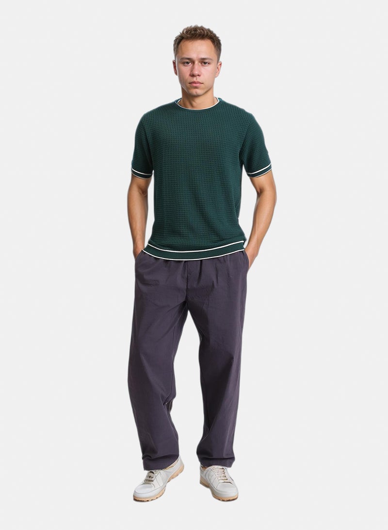 Ravin Men's Tipped Waffle-Knit T-Shirt - Image 5