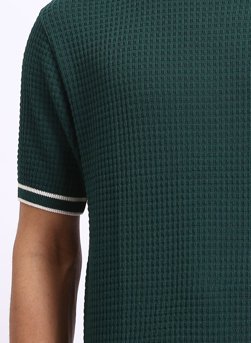 Ravin Men's Tipped Waffle-Knit T-Shirt - Image 3