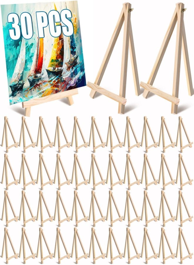 Marspark 30 Pack 9 Inch Wood Easels Bulk Small Easel Stand for Painting Canvases Mini Tabletop Display Stand Tripod, Tabletop, Portable Canvas Photo Picture Sign Holder - Image 1