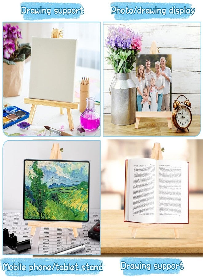 Marspark 30 Pack 9 Inch Wood Easels Bulk Small Easel Stand for Painting Canvases Mini Tabletop Display Stand Tripod, Tabletop, Portable Canvas Photo Picture Sign Holder - Image 5