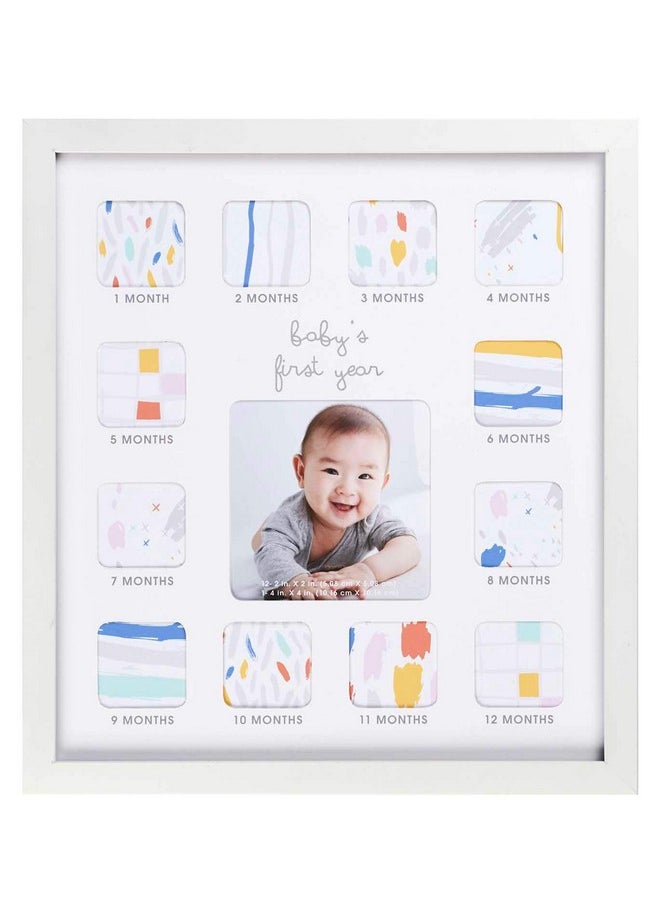 C.R. Gibson Baby'S First Year Photo Frame With Milestone Stickers 12'' X 13.25''  - Image 1