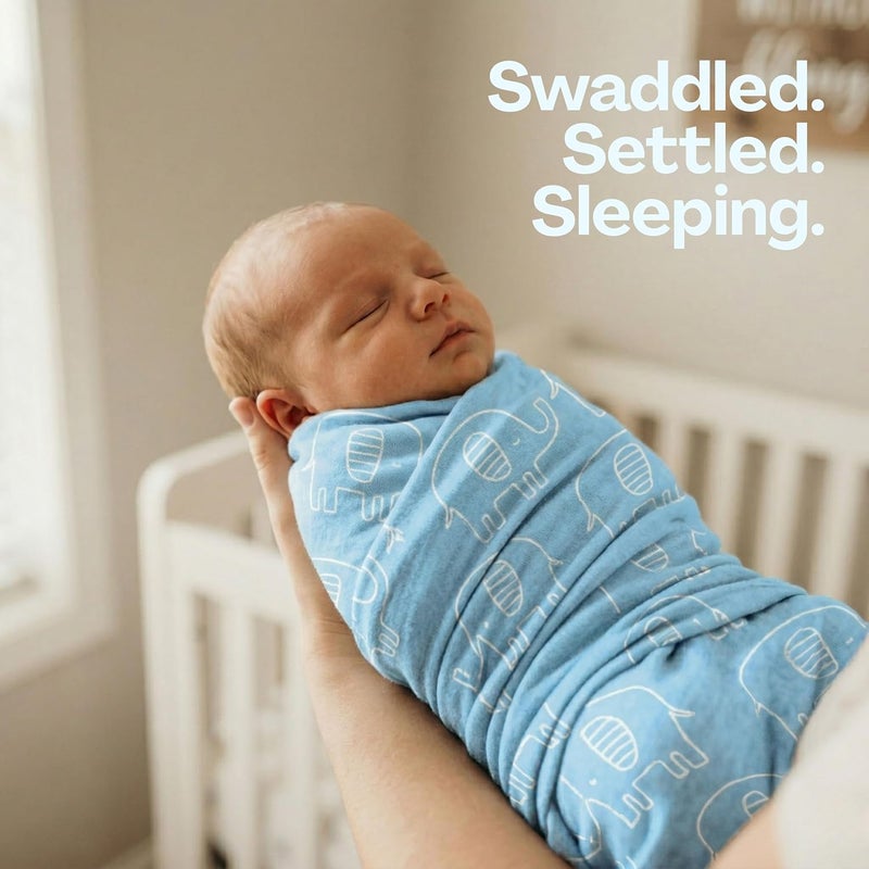 Turtees Baby Swaddle Blanket, Premium Knit, Multi-Use, 2 Pack (STYLE-1) - Image 2