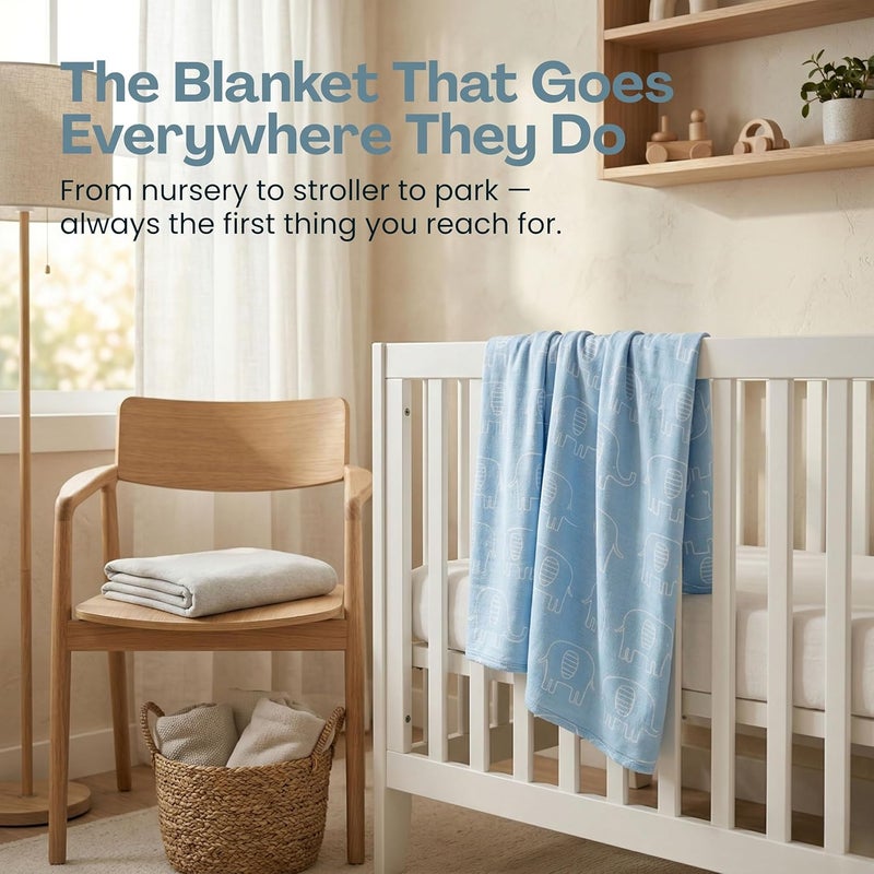 Turtees Baby Swaddle Blanket, Premium Knit, Multi-Use, 2 Pack (STYLE-1) - Image 3