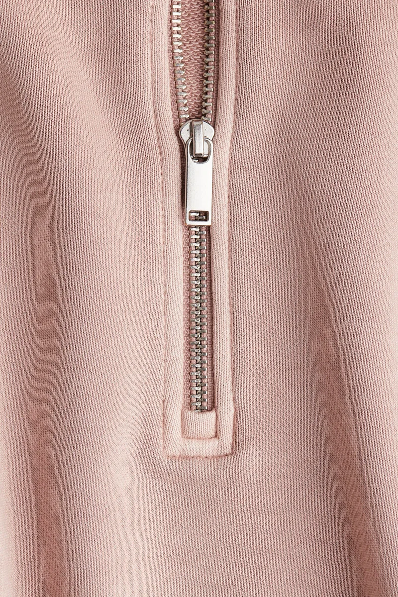 H&M Washed-look zip-top sweatshirt