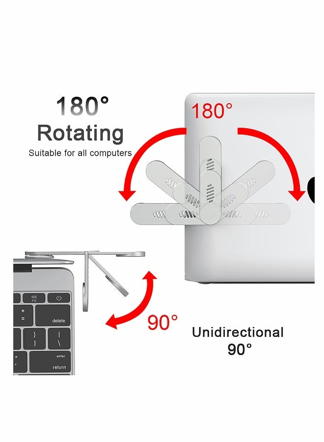 Laptop Phone Holder Adjustable Laptop Stand Foldable Laptop Side Mount Clip Slim Portable Smartphone Stand Computer Monitor Expansion Bracket Magnetic Phone Mount - Image 3