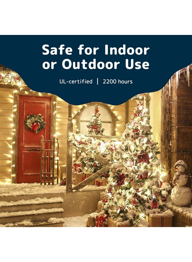 Prextex White Christmas Lights 100 Count - Incandescent Clear Warm White String Lights On White Wire - 20 Ft Xmas Tree Lights For Indoor Or Outdoor Decorations - Image 3