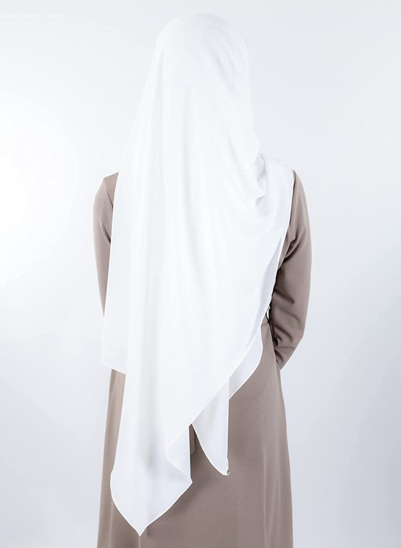 ELTRAZONE Solid Color Bubble Chiffon Scarf - A Fashionable and Soft Hijab Long Scarf Wrap for Women" - Image 2