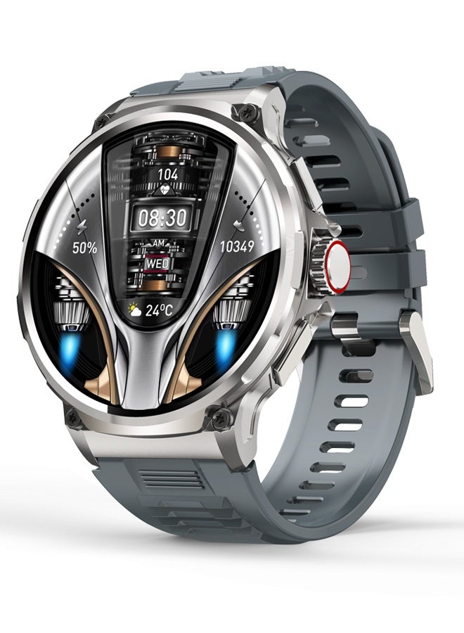 RollsTimi  Smart Watches for Men(Answer/Make Call) , 710mAh Battery, 1.85" Round Big Screen Fitness Tracker with Blood Pressure/Heart Rate Monitor, IP68 Waterproof Fitness Watch for Android/iOS Phones (Silver) - Image 1