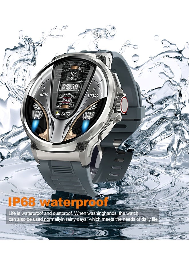 RollsTimi  Smart Watches for Men(Answer/Make Call) , 710mAh Battery, 1.85" Round Big Screen Fitness Tracker with Blood Pressure/Heart Rate Monitor, IP68 Waterproof Fitness Watch for Android/iOS Phones (Silver) - Image 5