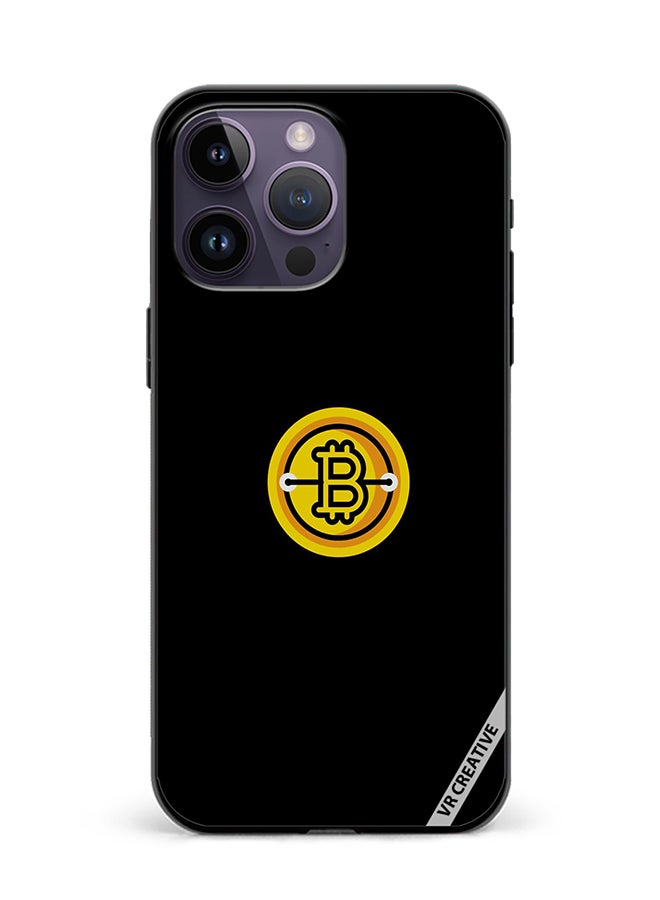 VR CREATIVE Protective Case Cover For Apple iPhone 15 Pro Bitcoin Design Multicolour - Image 1