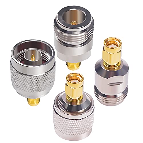 Goupchn N to RP-SMA Connectors Kit Coax Coaxial Reverse Polarity SMA Male Female to N Type Male Female Adapter Convertor - Image 1