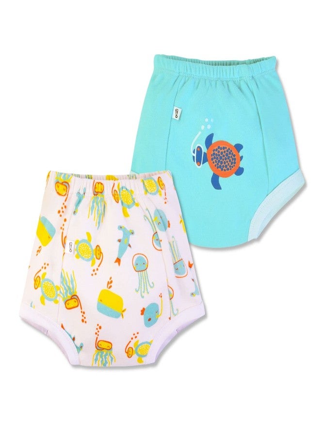 YouGotPlanB Unisex Babies Padded Underwear | Mixed| 100% Cotton | Soft Elastic | Semi-Waterproof | Mess Free | Potty Training Underwear for Babies | 4 Layer Protection | No Mark | Pack of 3 - Image 1