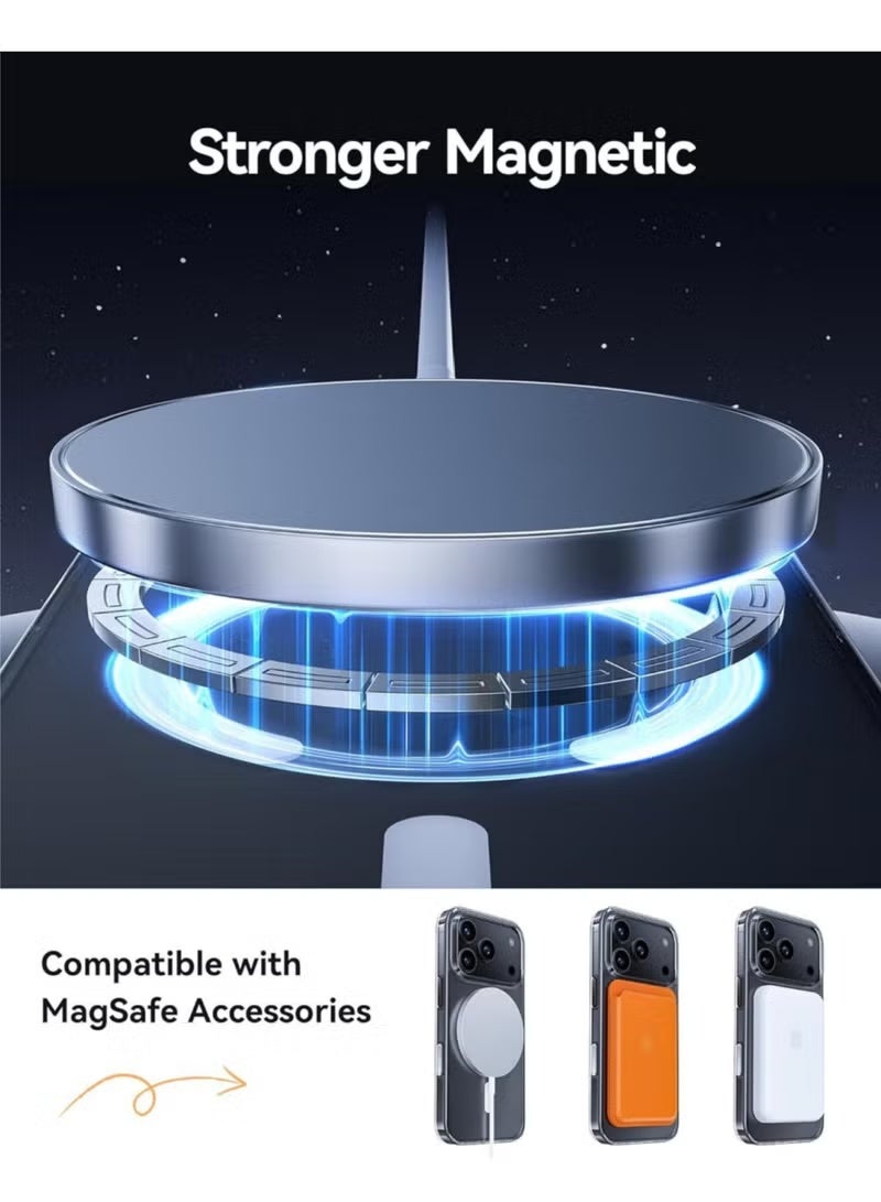 ELTRAZONE iPhone 17 Pro Clear Case Compatible with MagSafe | Anti-Yellowing Transparent Magnetic Phone Cover with Military-Grade Drop Protection | Slim Shockproof Protective Case with Strong Magnet Alignment | Crystal Clear Scratch-Resistant Case with Full Access to Ports & Buttons for iPhone 17 Pro - Image 3