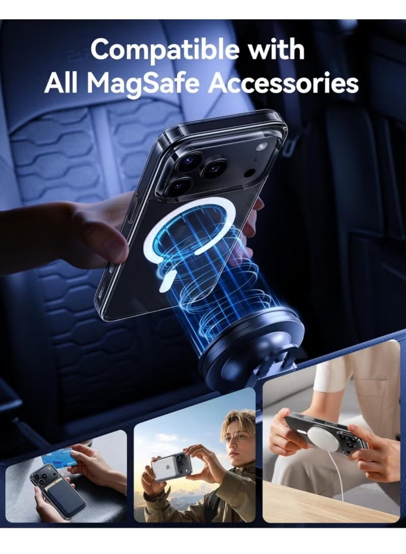 ELTRAZONE iPhone 17 Pro Clear Case Compatible with MagSafe | Anti-Yellowing Transparent Magnetic Phone Cover with Military-Grade Drop Protection | Slim Shockproof Protective Case with Strong Magnet Alignment | Crystal Clear Scratch-Resistant Case with Full Access to Ports & Buttons for iPhone 17 Pro - Image 2