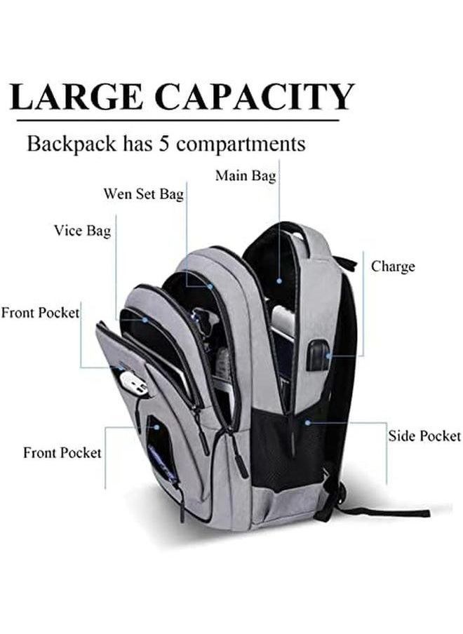 erorex Laptop Backpack For Men And Women Business Travel Backpack With Usb Charging Port College School Computer Backpack Fits 15.6 Inch Laptop Notebook  - Image 3