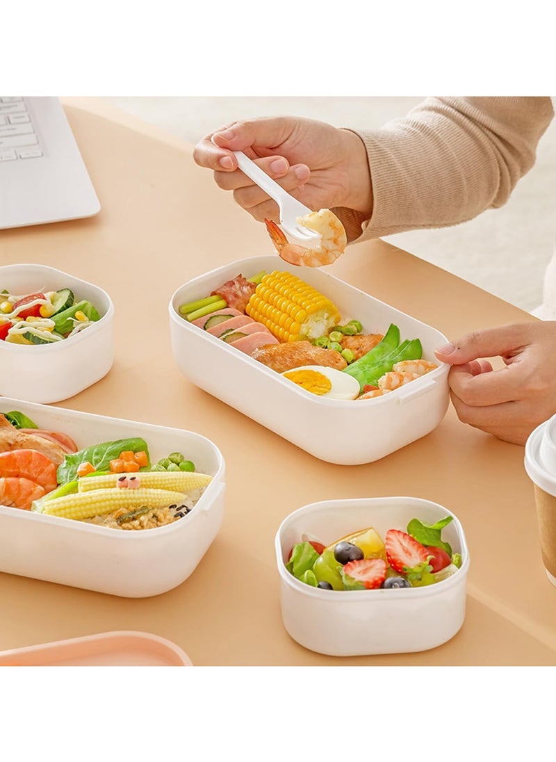 VUCATIN - Bento Lunch Box Kids Sustainable Bento Box Leakproof Lunch Food Containers with 3 Compartments Kids Stackable Lunch Box for School Trvael Microwave Dishwasher Safe (Green 800ml) - Image 1
