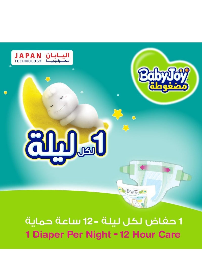 Baby Joy BabyJoy Compressed Diamond Pad Tape Style Diapers, 136 Pieces Jumbo Box, Size 2 Small, 3.5-7kg - 12Hrs Leakage Protection, Cottony Soft, Waist Stretch, Breathable  - Image 2