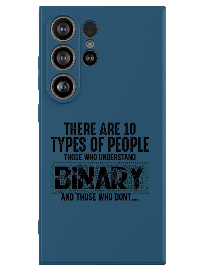 Theodor Protective Slim Fit Case Liquid Silicone Cover with Full Body Protection Anti-Scratch Shockproof Case For Samsung Galaxy S25 Ultra (Blue) - Binary Black - Image 1