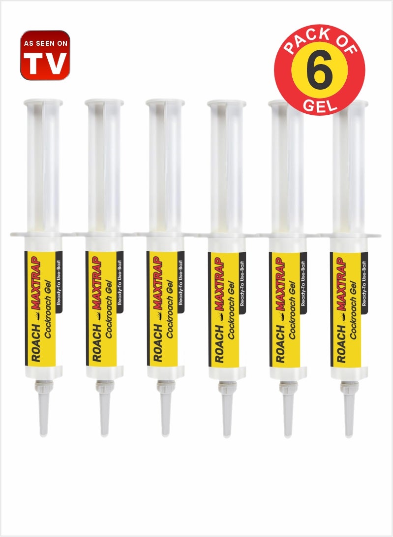 AS SEEN ON TV Cockroach Killing Gel - Roach Maxtrap Fast Control 10g Pack Of 6