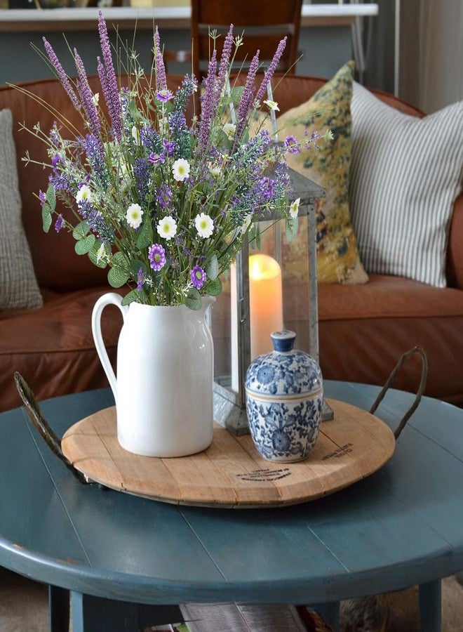 HO2NLE 19.6" Fake Lavender Plant 5Pcs Artificial Purple Flowers Faux Lavender with Daisies Bulk for Garden Porch Table Centerpieces Home Kitchen Wedding Outdoor Indoor Décor - Image 5