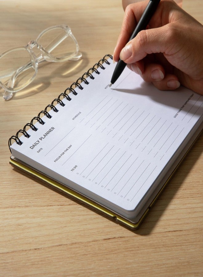 Two Tumbleweeds Undated Daily Planner Notebook - Spiral Bound, 60 Pages, 5.75 x 8.5" (A5 size), Yellow Cover - Image 5